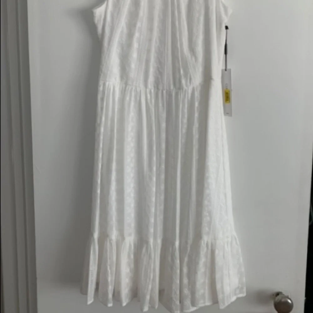 Calvin Klein Eyelet Tier-Hem Dress - Picture 9 of 9